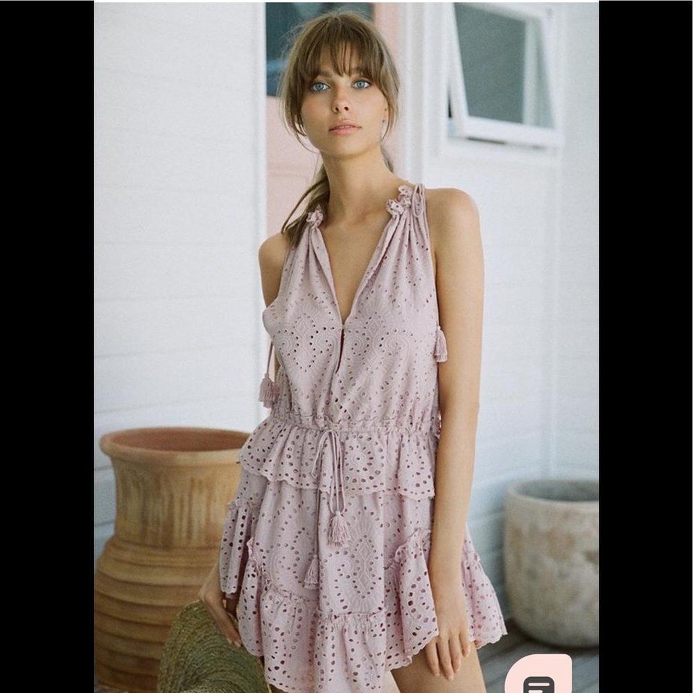 Spell Fairytale Anglaise Dress ROSE